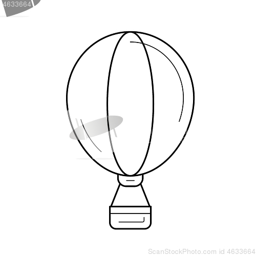 Image of Hot air balloon line icon.