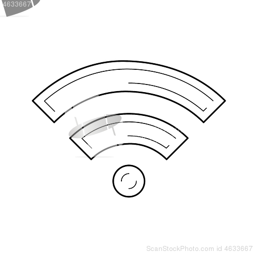Image of Wifi connection line icon.