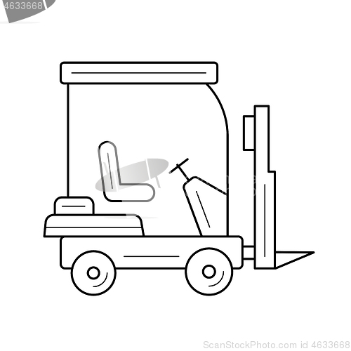 Image of Forklift line icon.