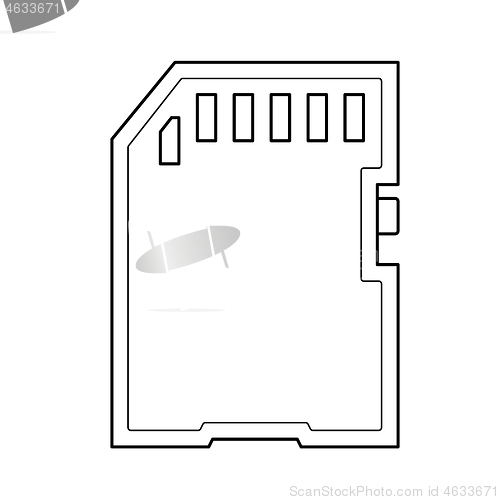 Image of Smart phone sim card line icon.