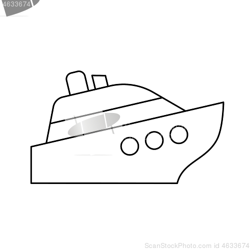 Image of Ship boat line icon.