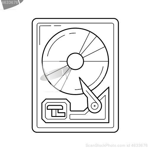 Image of Hard drive disk line icon.