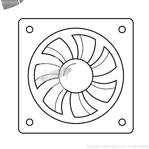 Image of Computer air fan line icon.