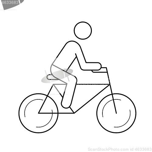 Image of Bike cycling line icon.