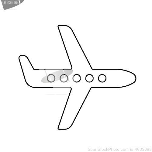 Image of Wing plane line icon.