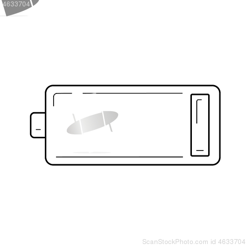 Image of Low battery line icon.