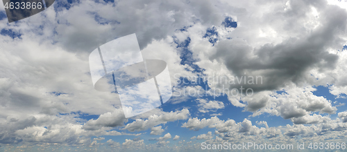 Image of Blue sky background with white clouds panorama