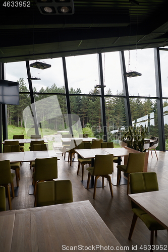 Image of Empty restaurant indoor during coronavirus