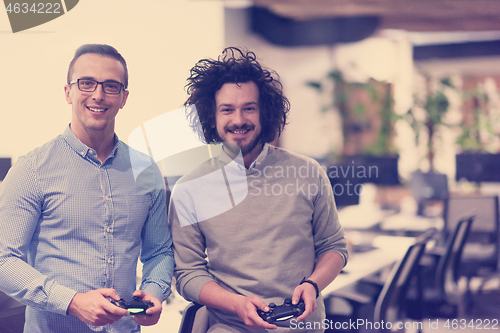 Image of startup Office Workers Playing computer games