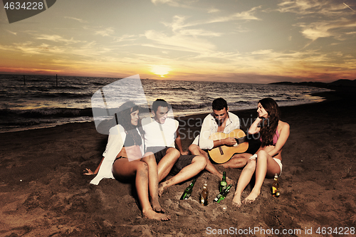 Image of beach party