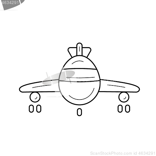 Image of Airplane line icon.