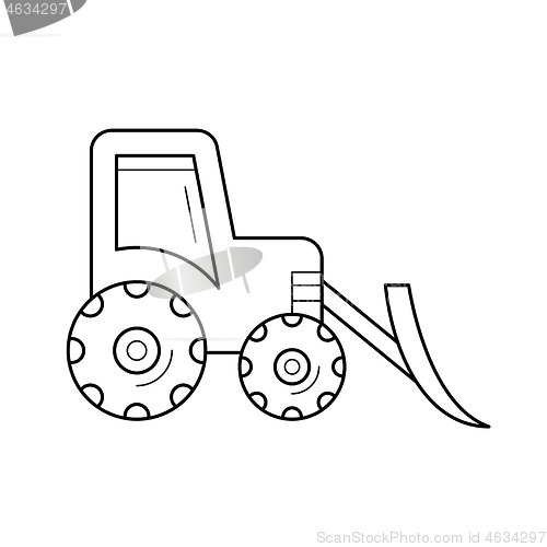 Image of Front loader line icon.