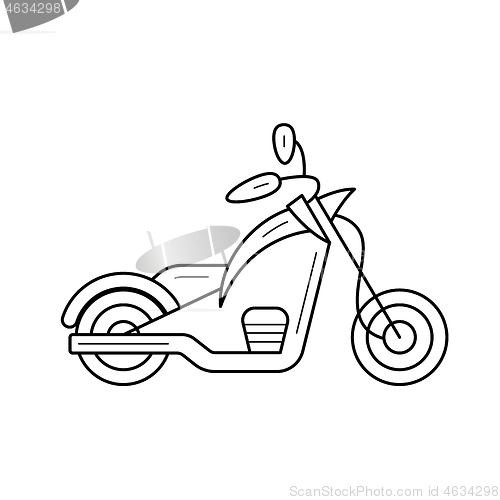 Image of Bike chopper line icon.