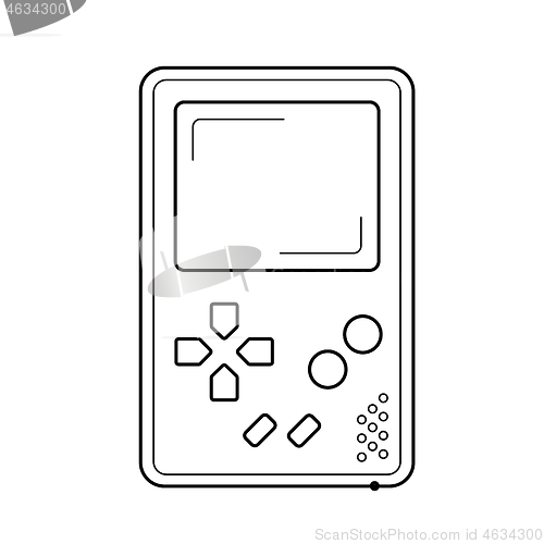 Image of Game console line icon.