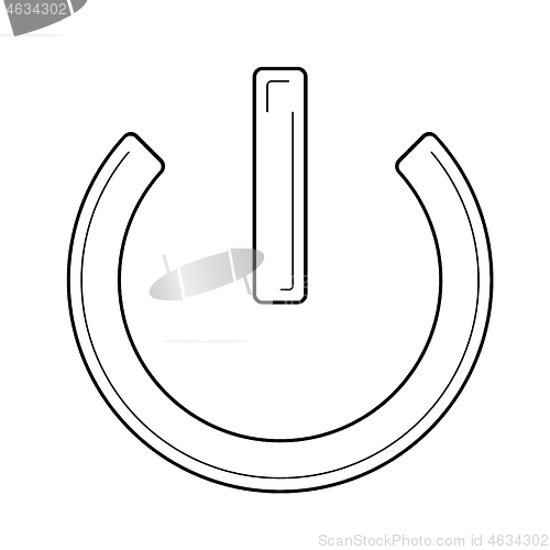 Image of Power button line icon.