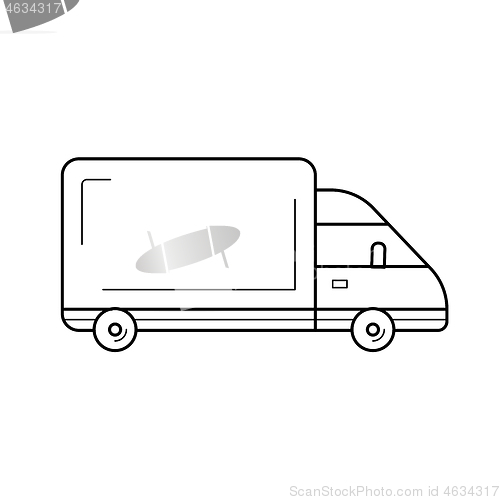 Image of Delivery van line icon.