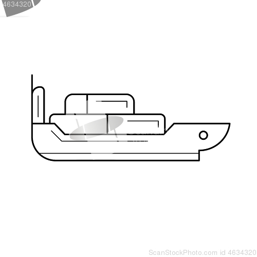 Image of Cargo container line icon.