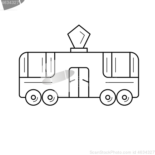 Image of Streetcar tram line icon.