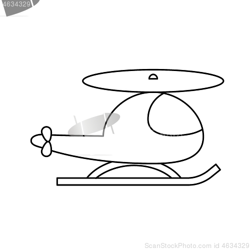 Image of Helicopter line icon.