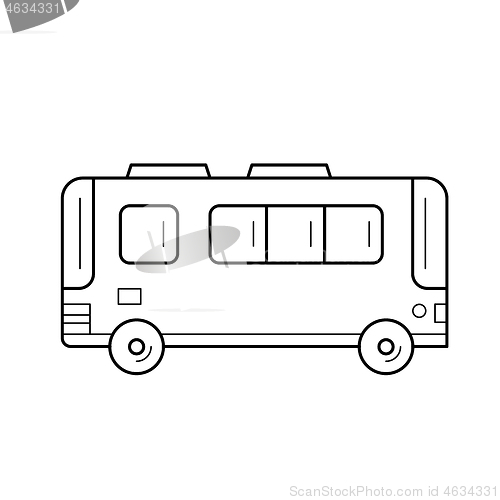 Image of Passenger bus line icon.