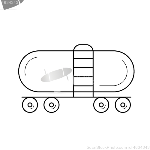 Image of Railroad tank line icon.