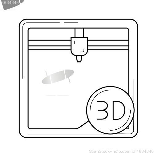 Image of Additing manufacturing line icon.