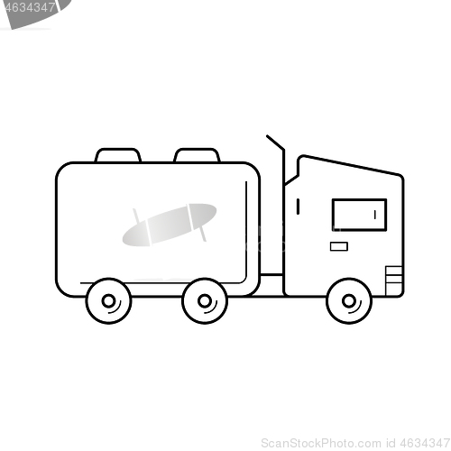 Image of Tank truck line icon.
