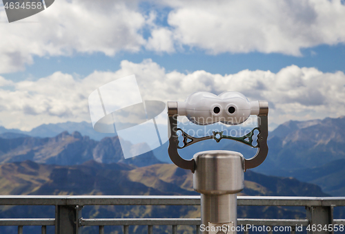 Image of Binocular viewer in Dolomites