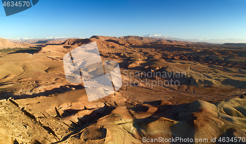 Image of Aerial panorama of Atlas Mountains