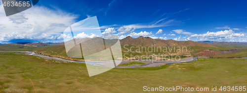 Image of Aerial view of Orkhon valley Mongolia