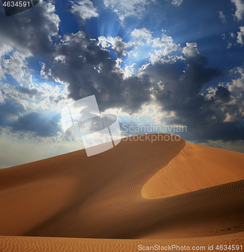 Image of Big sand dune in Sahara desert