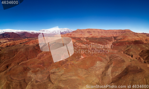 Image of Aerial panorama of Atlas Mountains