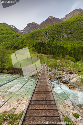 Image of bridge over Soca River in Slovenia