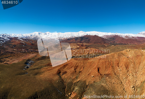 Image of Aerial panorama of Atlas Mountains