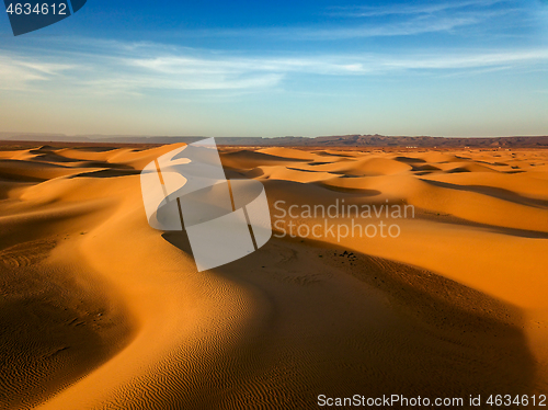 Image of Sand dunes in Sahara desert