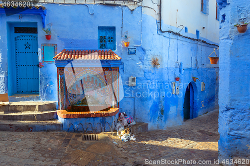 Image of Public fountain in medina of Chefchaouen