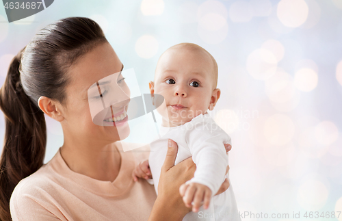 Image of happy mother with little baby boy