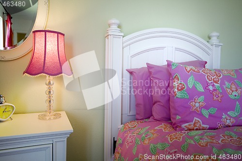 Image of Close up on a bed in a bedroom