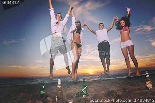 Image of beach party