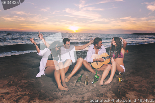 Image of beach party