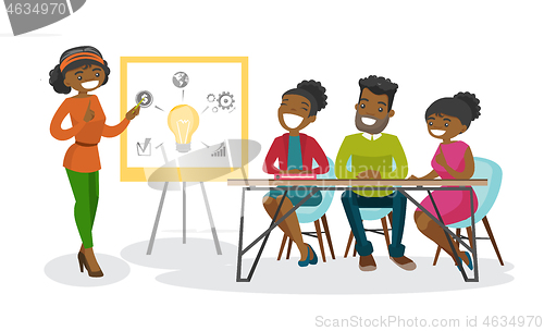 Image of African business people working on creative idea.