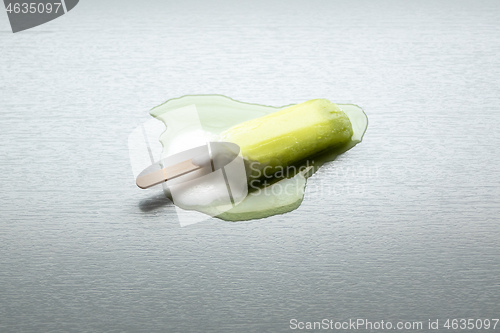Image of popsicle is melting