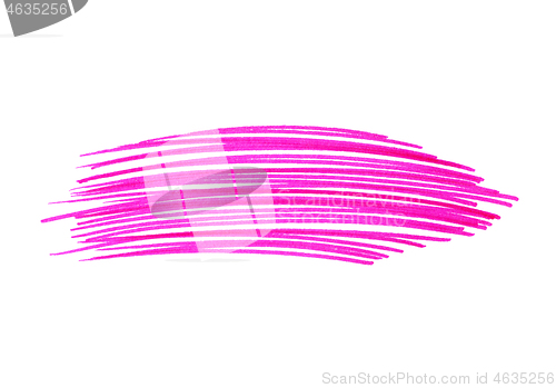 Image of Abstract bright pink free hand drawn texture on white 