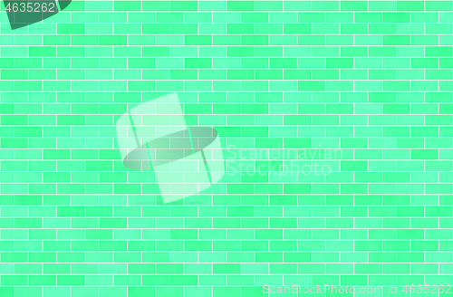 Image of Green brick wall, abstract seamless background