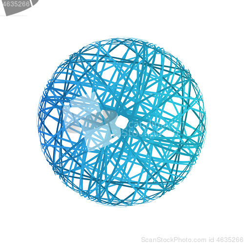 Image of Abstract sphere from color lines 