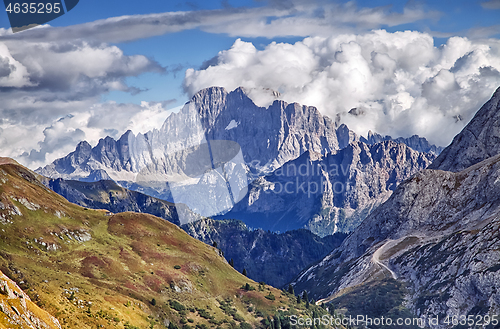 Image of Marmolada mountain in Dolomites