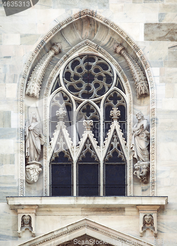 Image of Window of a gothic cathedral in Milan