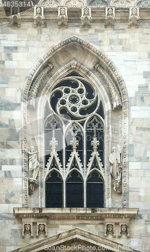 Image of Window of a gothic cathedral in Milan