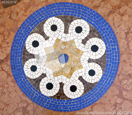 Image of ITALY, MILAN - SEPTEMBER 27, 2014 - Floor mosaic in galleria Vittorio Emanuele II