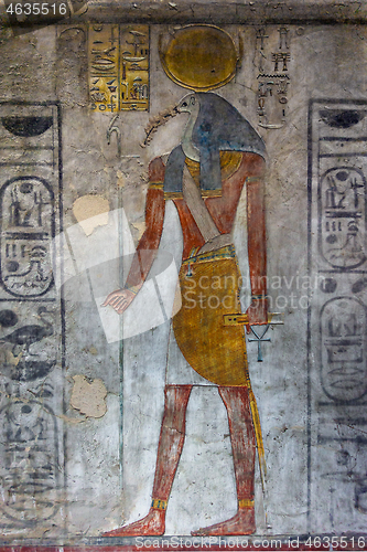 Image of Ancient egypt color image of Horus god